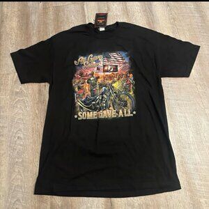 Y2K Hot Leathers Adult Large Black Biker Motorcycle Shirt